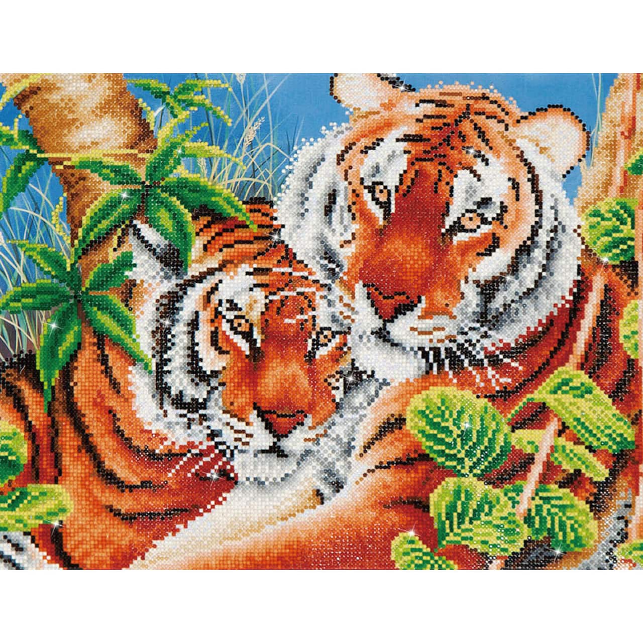 Diamond Dotz® Intermediate Tender Tigers Diamond Painting Kit